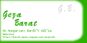 geza barat business card